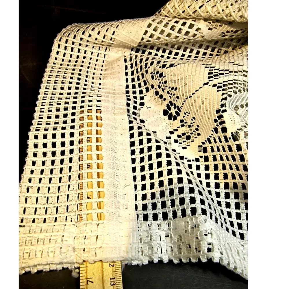 1627.  Lace Curtain Window Topper 18 x 69